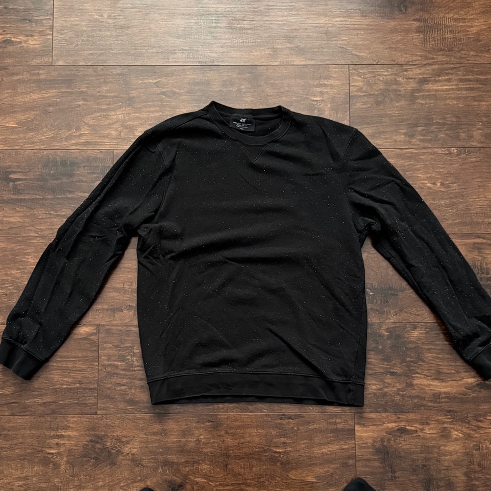 H&M Men's Star Speckled Black Crewneck Sweater